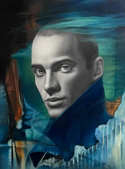 Enigmatic Man in Surreal Vision